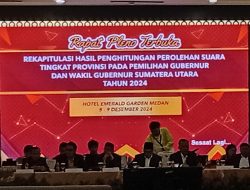 KPU Sumut Gelar Rapat Pleno Terbuka Rekapitulasi Penghitungan Perolehan Suara