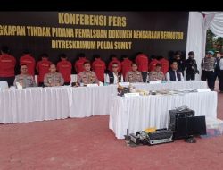 Kawanan Sindikat Pembuatan Dokumen Palsu Kenderaan Dibongkar Polda Sumut