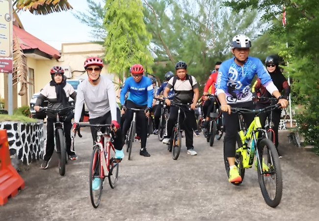 Tingkatkan Imunitas, Polres Bintan Gelar Gowes Bersama