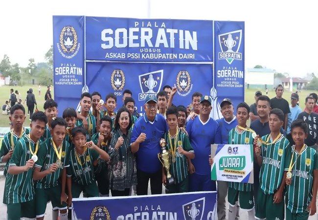 Piala Soeratin 2025 Resmi Ditutup, Bupati Dairi Apresiasi Semangat Regenerasi Atlet Muda