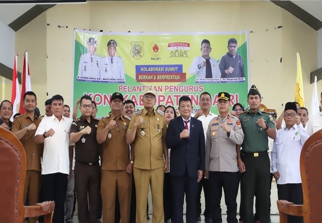 Bupati Dairi Hadiri Pelantikan Pengurus KONI 2025–2029, Dorong Prestasi Olahraga Menuju Level Nasional
