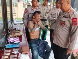 Alami Laka Tunggal, Seorang Pria Diamankan Personil Brimobdasu