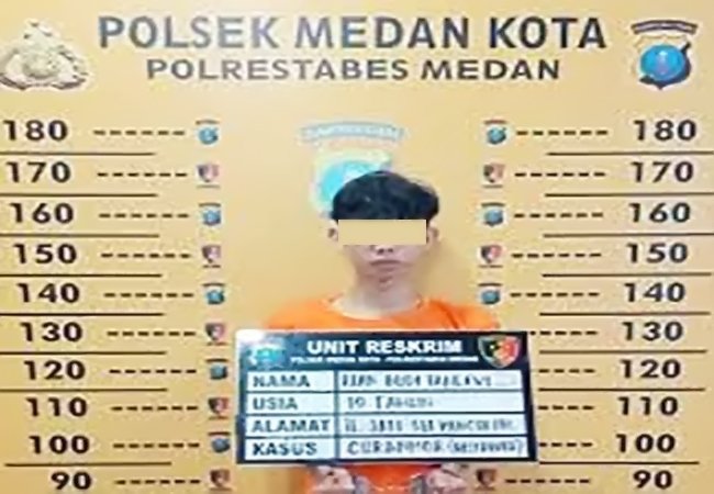 Terlibat Curanmor, Remaja 19 Tahun Diamankan Polsek Medan Kota