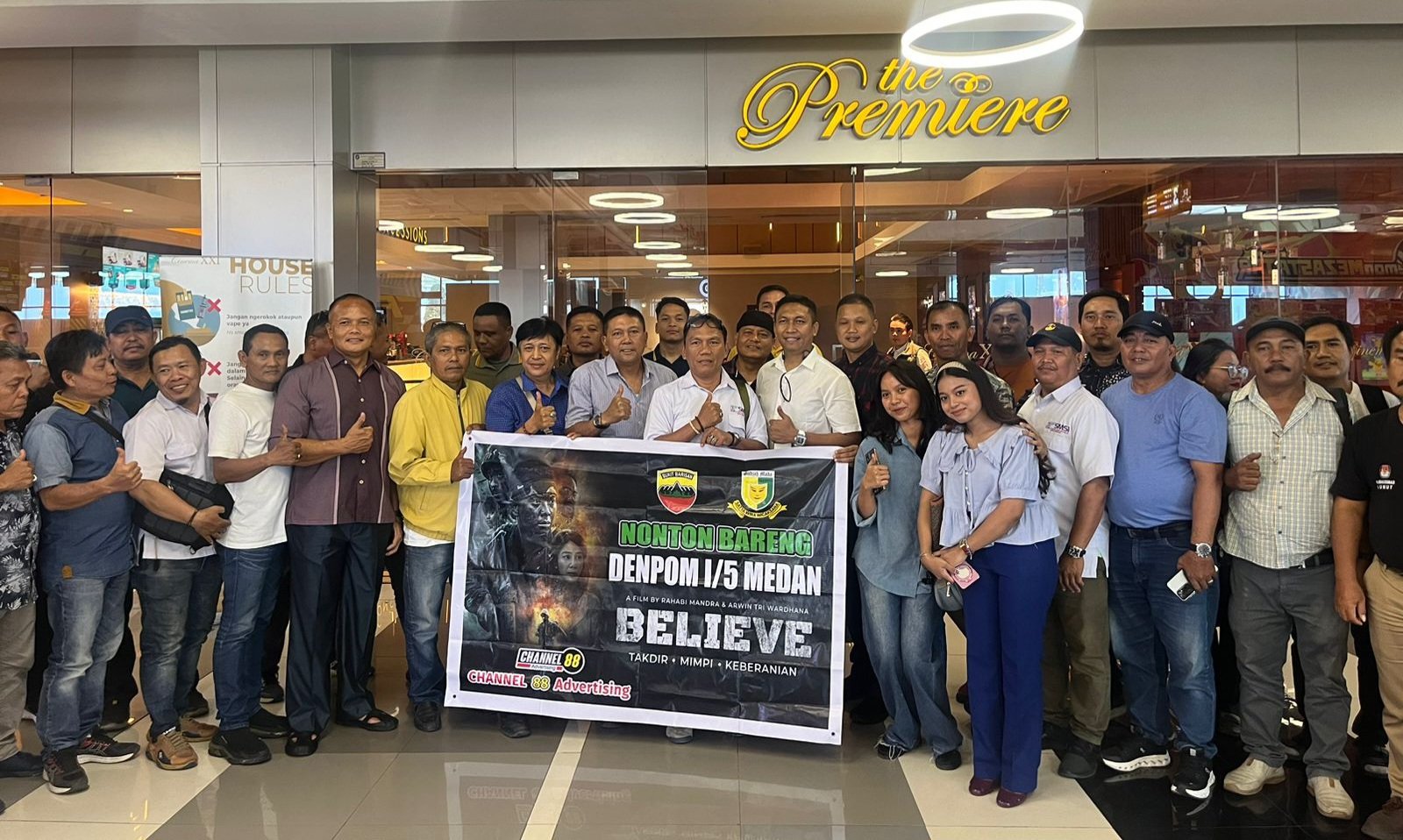 Denpom 1/5 Medan Gelar Nonton Bareng Film “The Believe” Bersama Masyarakat dan Media