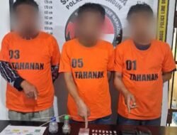 Tiga Tersangka Pengedar Sabu Diciduk
