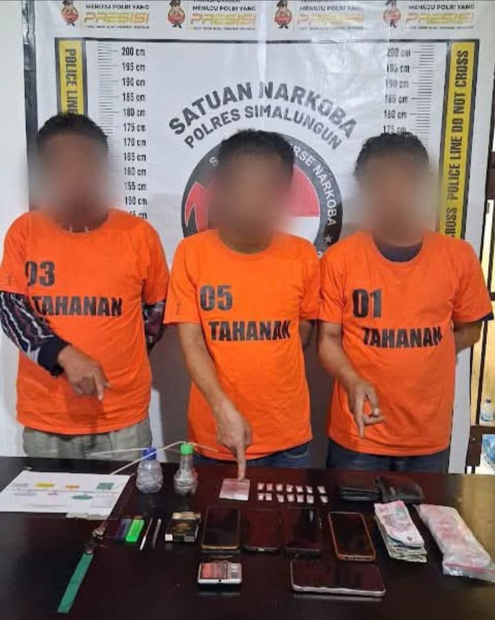 Tiga Tersangka Pengedar Sabu Diciduk