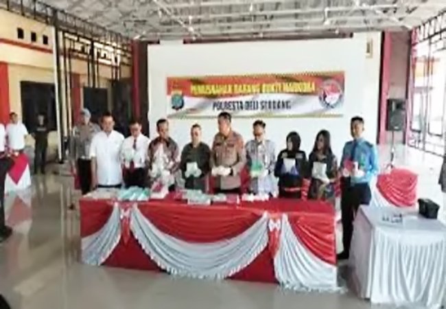 Ungkap 4 Kasus Menonjol, Mapolresta Deliserdang Musnahkan 21 Kg Narkoba