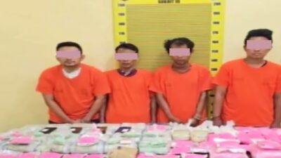 Rumah Pengedar Narkoba Jaringan Thailand Digrebek Poldasu, 26 Kg Sabu Dan Vape Liquid Mengandung Narkotik Diamankan