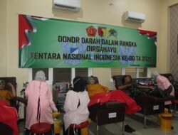 Kodim Tulungagung Dan PMI Gelar Donor Darah HUT Ke-80 TNI