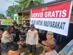 Kapolres Tapsel Resmikan Bengkel Servis Gratis Untuk Warga Terdampak Banjir Bandang Di Batang Toru