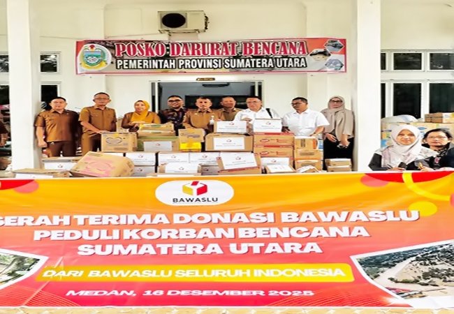 Bawaslu RI Salurkan Bantuan Kemanusiaan Tahap II untuk Korban Bencana di Sumut