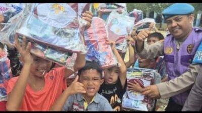 Tas Dan Tawa Baru Untuk Anak-Anak Sibolga, Polda Sumut Pulihkan Trauma Pasca Bencana