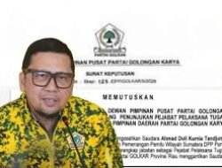 Bahlil Ganti Ijeck Dan Tunjuk ADK Plt Ketua DPD Golkar Sumut