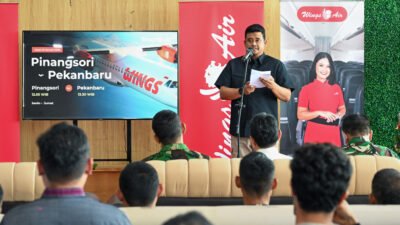 Resmikan Rute Pinangsori–Pekanbaru, Gubernur Bobby Nasution Minta Harga Tiket Terjangkau