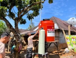 Polda Sumut Hadirkan Air Bersih Untuk Warga Hutanabolon, Pasang Filter Air Nanotec Pada Sumur Bor