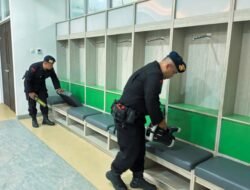 Sterilisasi Ketat Jelang Laga PSMS vs FC Bekasi City, Gegana Brimob Sumut Pastikan Stadion Aman