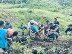 Panen Kebersamaan: Pos Parim Satgas Yonif 751/VJS Edukasi ‘Dapur Hidup’ Bagi Kemandirian Pangan Warga