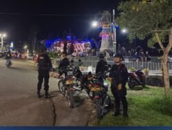 Brimob Siaga Amankan Malam Paskah Di Gunungsitoli, Patroli Humanis Jaga Kamtibmas Tetap Kondusif