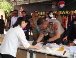 Polres Batu Bara Press Rilis Ungkap Kasus Narkoba Dan Musnahkan 1.210,07 Gram Narkotika.