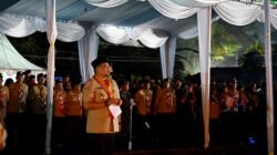 Bobby Nasution Bermalam Bersama Ribuan Pramuka, Api Unggun Kobarkan Semangat Jamdasu XI