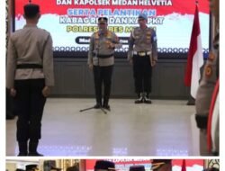Kapolrestabes Medan Pimpin Sertijab Dan Pisah Sambut PJU, Tekankan Profesionalisme Dan Soliditas