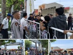 Polsek Medan Helvetia Amankan Aksi Unjuk Rasa AMPK Sumut Di Rutan Kelas I Medan
