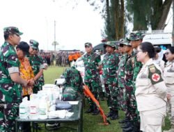 Pangdam I/BB Tinjau Kesiapsiagaan Penanganan Erupsi Gunung Sinabung, 1.279 Personil Disiagakan