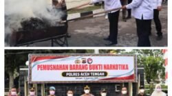 Polres Aceh Tengah Musnahkan BB Narkoba